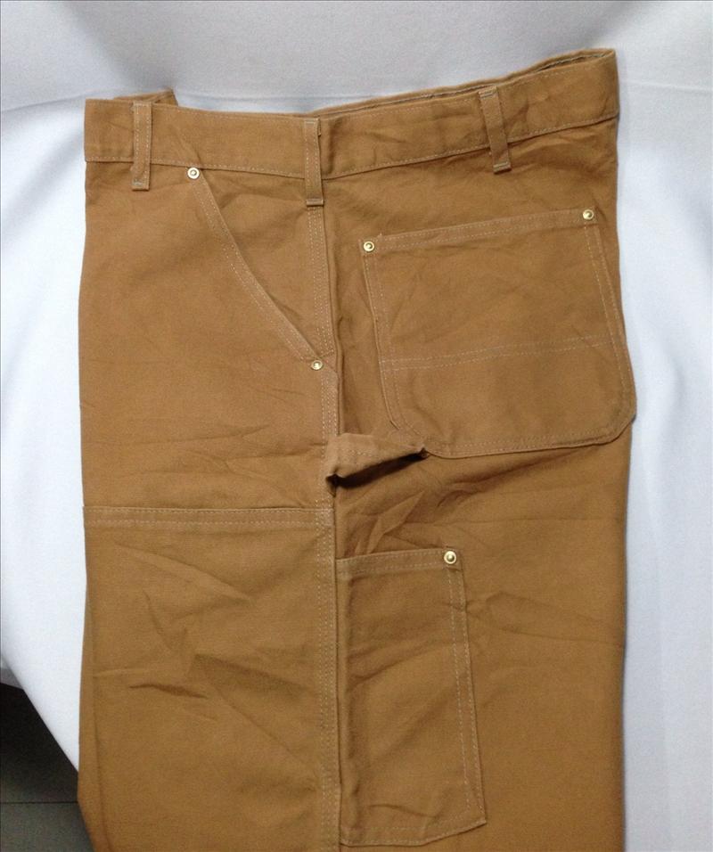 เสื้อผ้า แฟชั่น : กางเกง Carhartt ( U.S.A. ) สีเข้มผ้าเต้น size 34 x 32