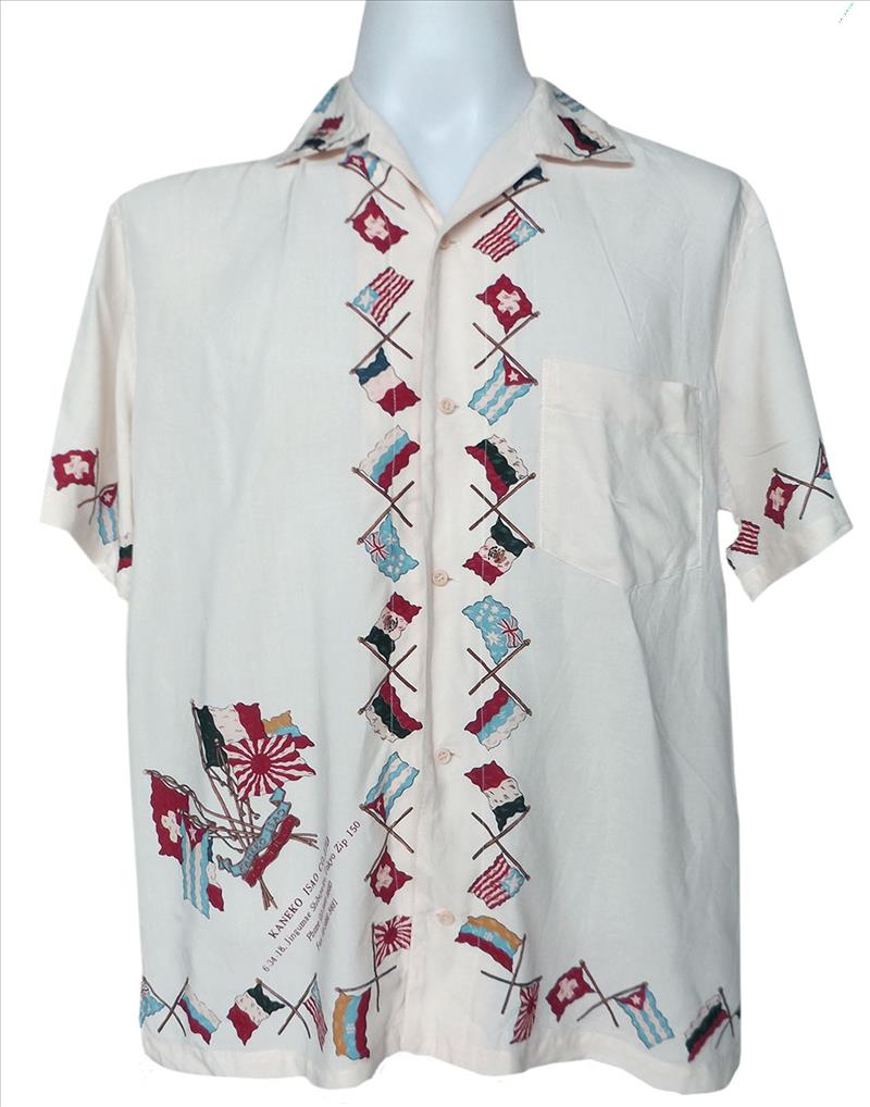 เสื้อผ้า แฟชั่น : KANEKO ISAO HAWAII SHORT SHIRT 100 % RAYON MADE IN