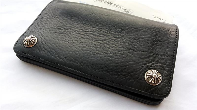 แพงกว่า..Louis Vuitton..Chrome Hearts Fold Heavy Leather Wallet Chrome  Hearts Wallet Zip Cross Button Black Heavy Leather | ประมูลสินค้าใหม่  Taradnud24